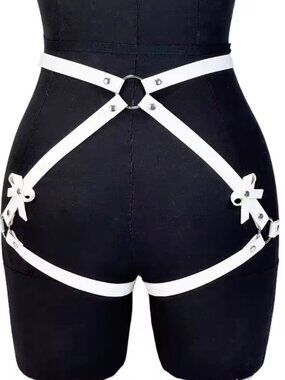 Women Sexy PU Leather Leg Harness Decoration Trend Punk Waist Belt